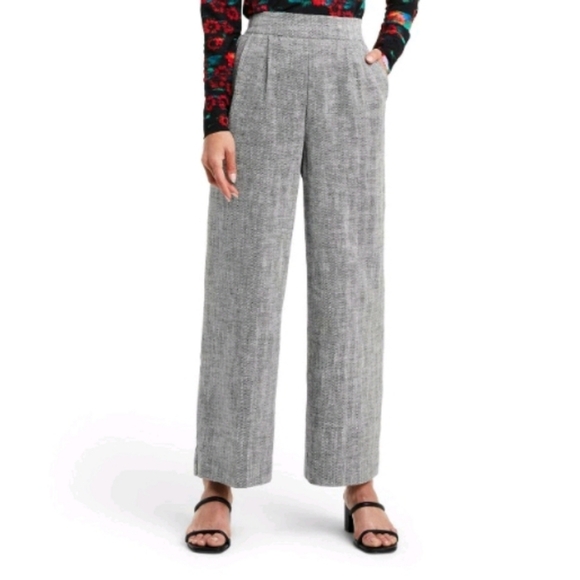 Rachel Comey x Target High-waist Wide Leg Black/White Chevron Tweed Pants Size 4 - Picture 1 of 10